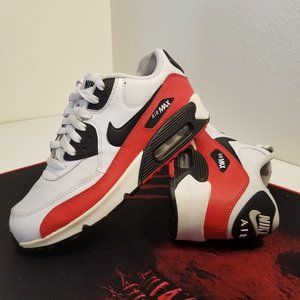 Nike AirMax 90 GS White/Black/Light Crimson/Grey